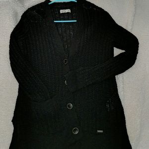 Hollister black knit cardigan